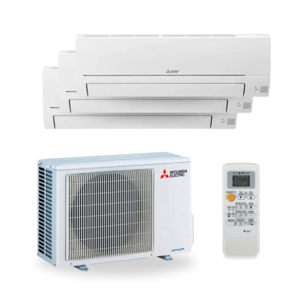Mitsubishi Electric Triple buitenunit (MXZ40-3HA40VF) met 2x binnenunits Van 2,5 kW en 1x 3,5 kW (MSZ-HR25VF,MSZ-HR35VF)